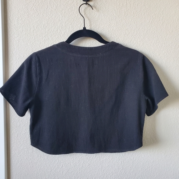 Reformation black lace up crop top - Picture 4 of 5